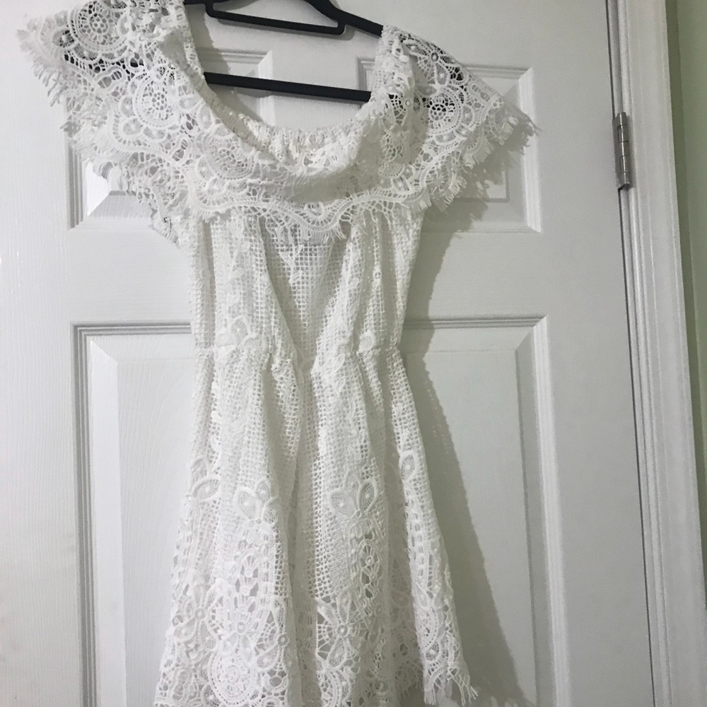 White, off the shoulder romper